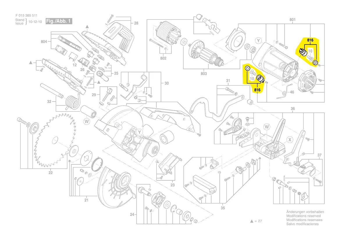 Porte-balais charbon réf. 2 610 Z01 972
